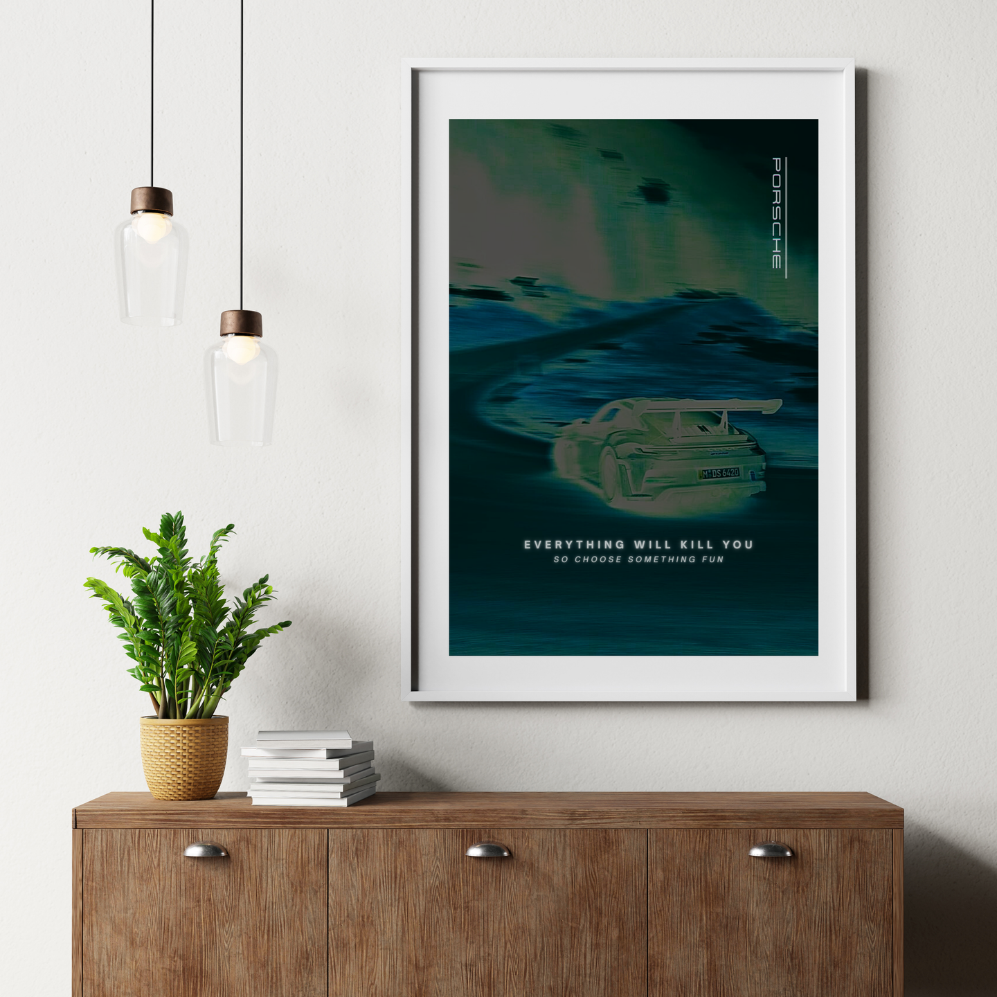 Porsche 911 992 GT3RS Inverted Poster