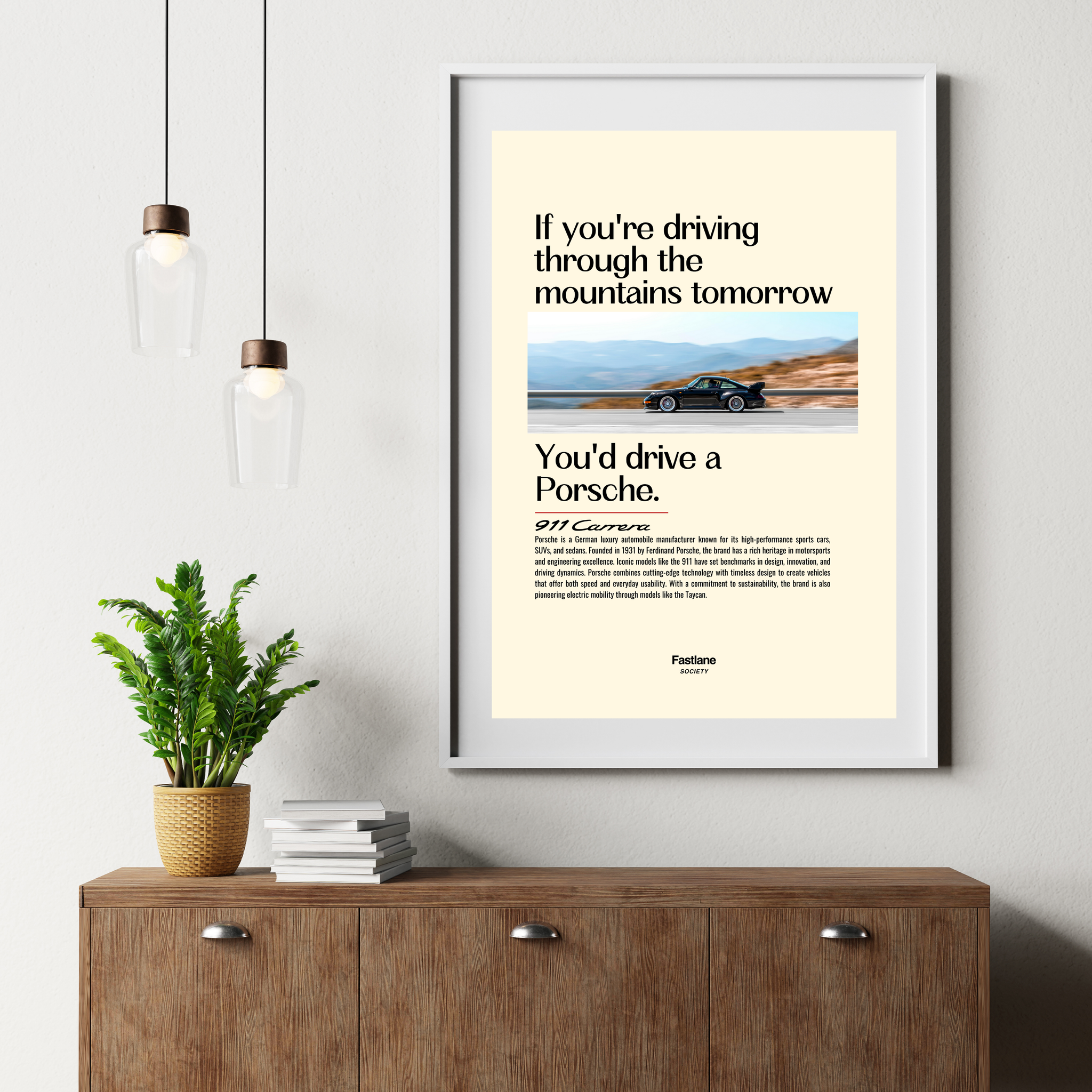Porsche 911 Carrera Vintage Poster
